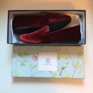 NIB Birdies Red Velvet Shoes/Slippers